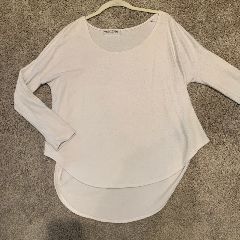 Project Social T white sweater/ pullover, small